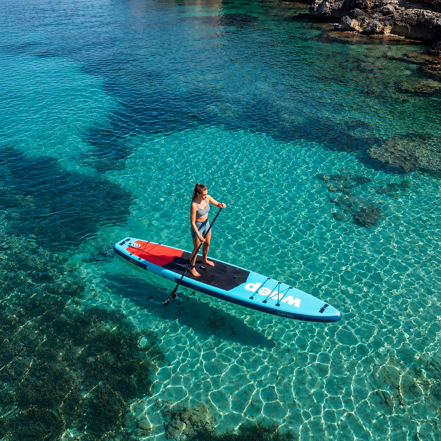 Deska Sup Do Pływania Weep Azure2 Dmuchana Pompowana Akcesoria 365cm 12"