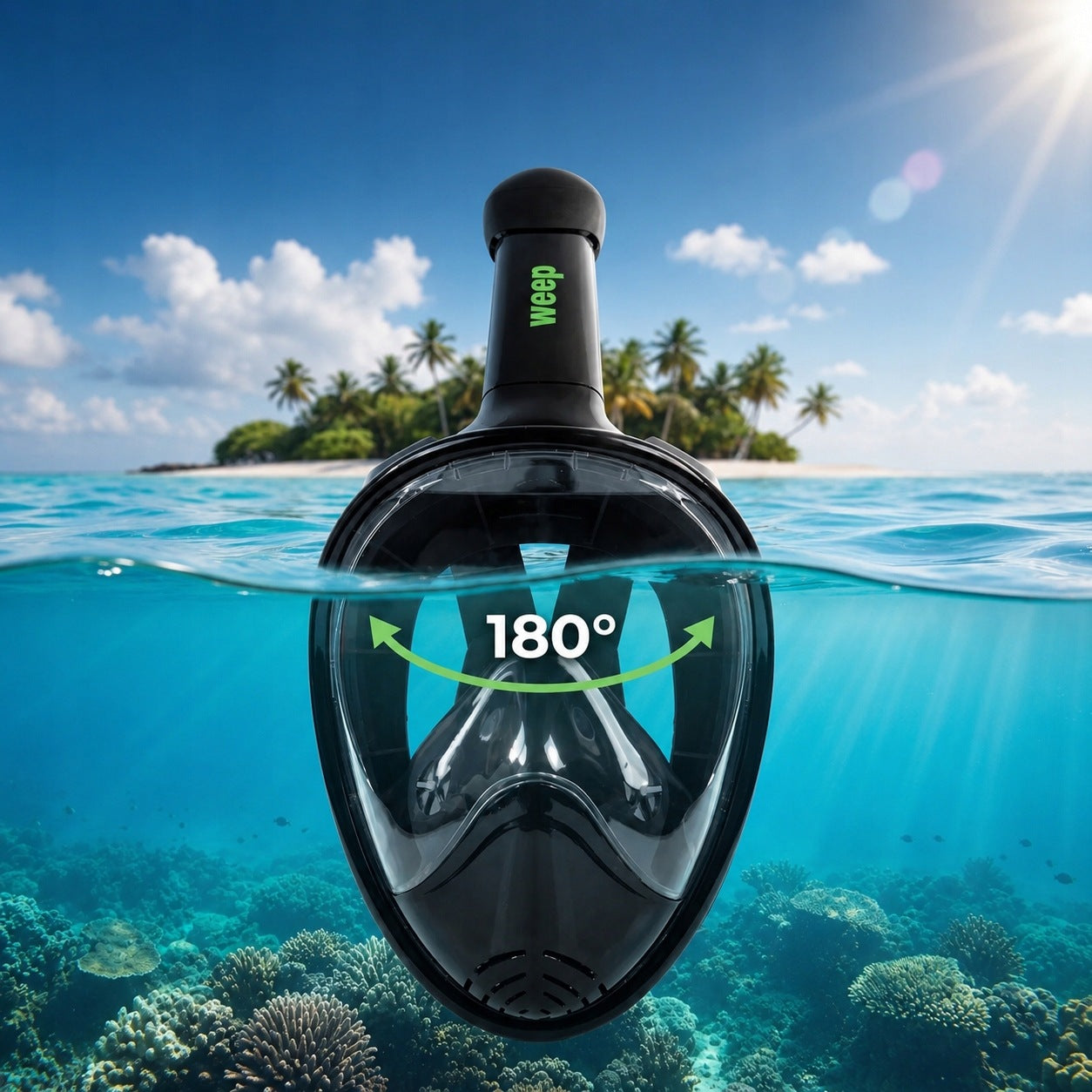 Maska Do Nurkowania Weep Dive-Y Snorkeling Pełnotwarzowa No Fog