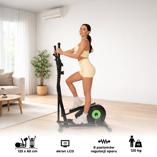 Trenażer eliptyczny Orbitrek WEEP o100C treningowy magnetyczny sensory pulsu