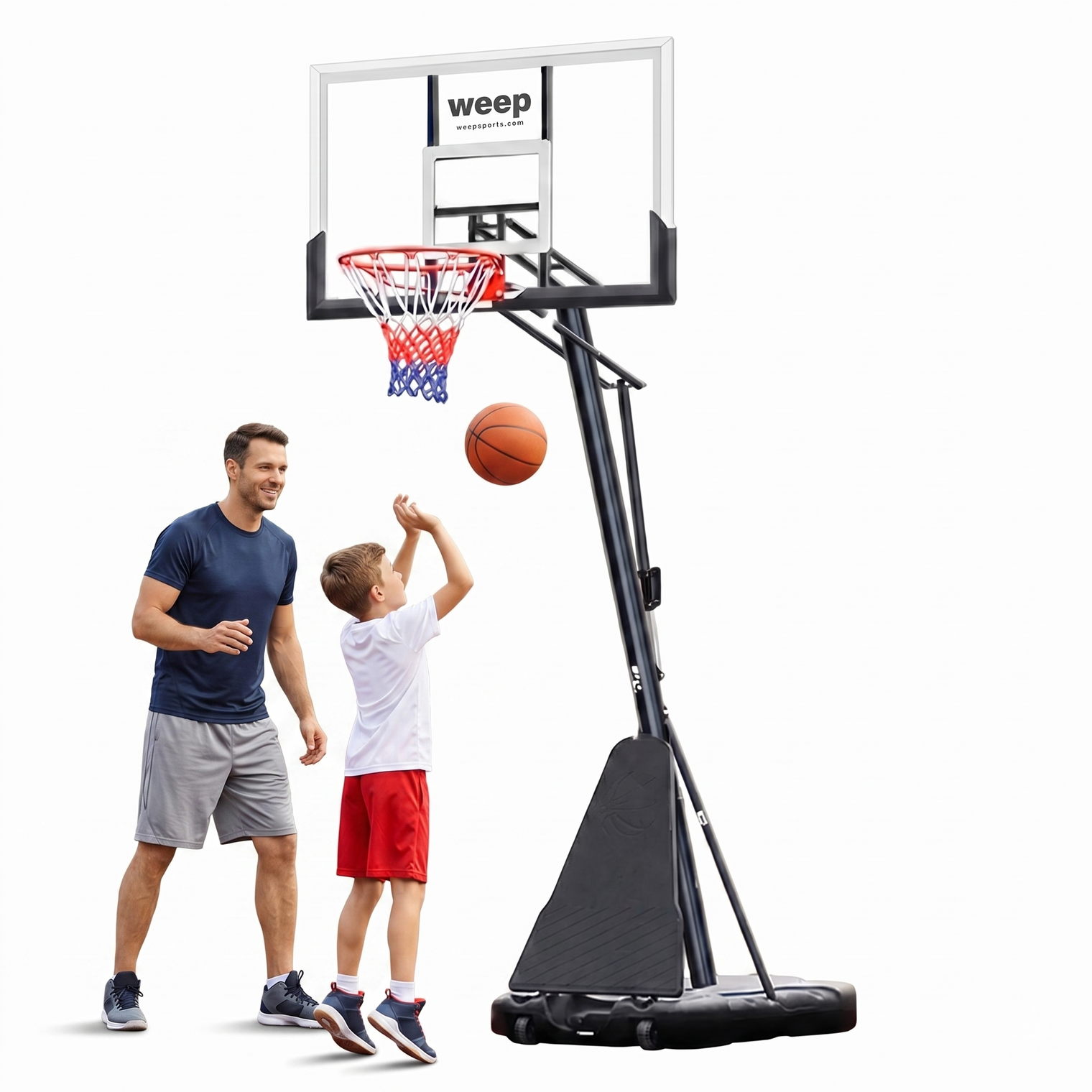 Zestaw Do Koszykówki Kosz Weep M024 Regulowany Rączką 230-305cm Profesionalny