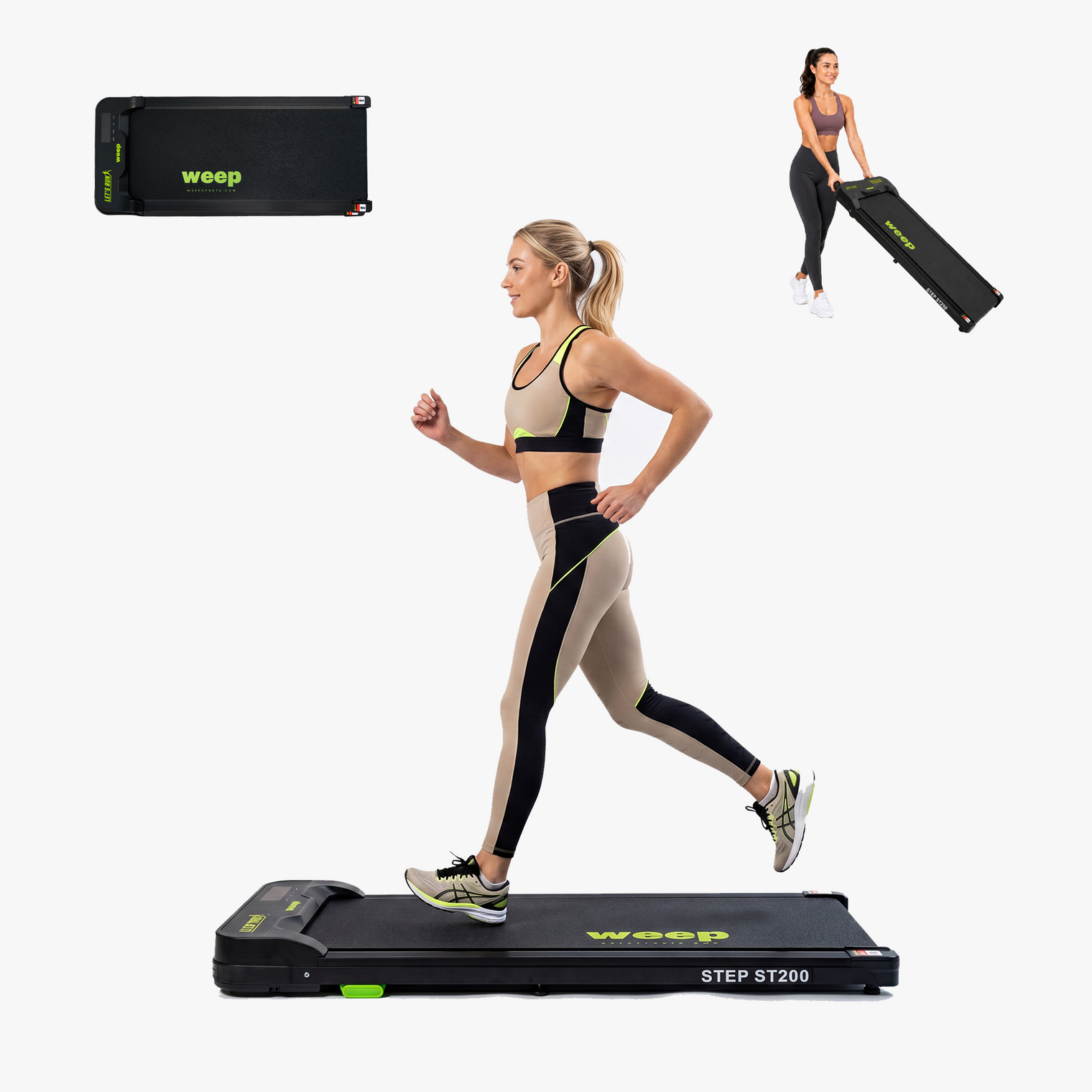 Weep STEP Bieżnia Elektryczna Składana pod Biurko Walking Pad 2 Poziomy Nachylenia 10km/h