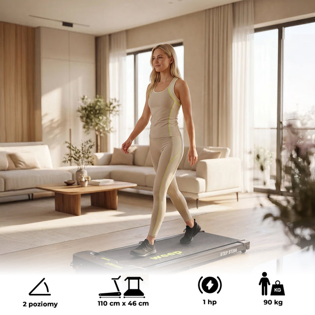 Weep STEP Bieżnia Elektryczna Składana pod Biurko Walking Pad 2 Poziomy Nachylenia 6km/h