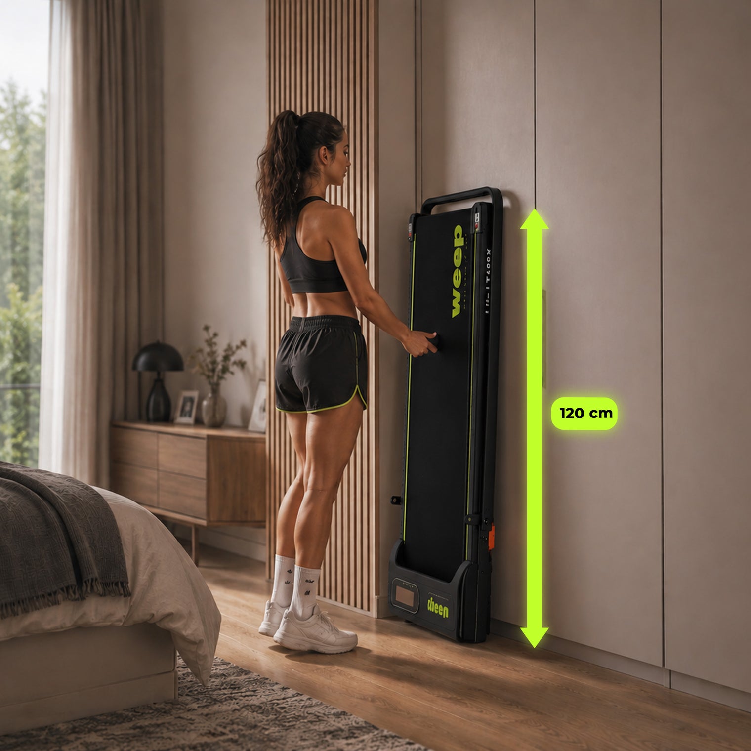 Weep Lite Bieżnia elektryczna składana regulowany kąt nachyl. 10km/h -