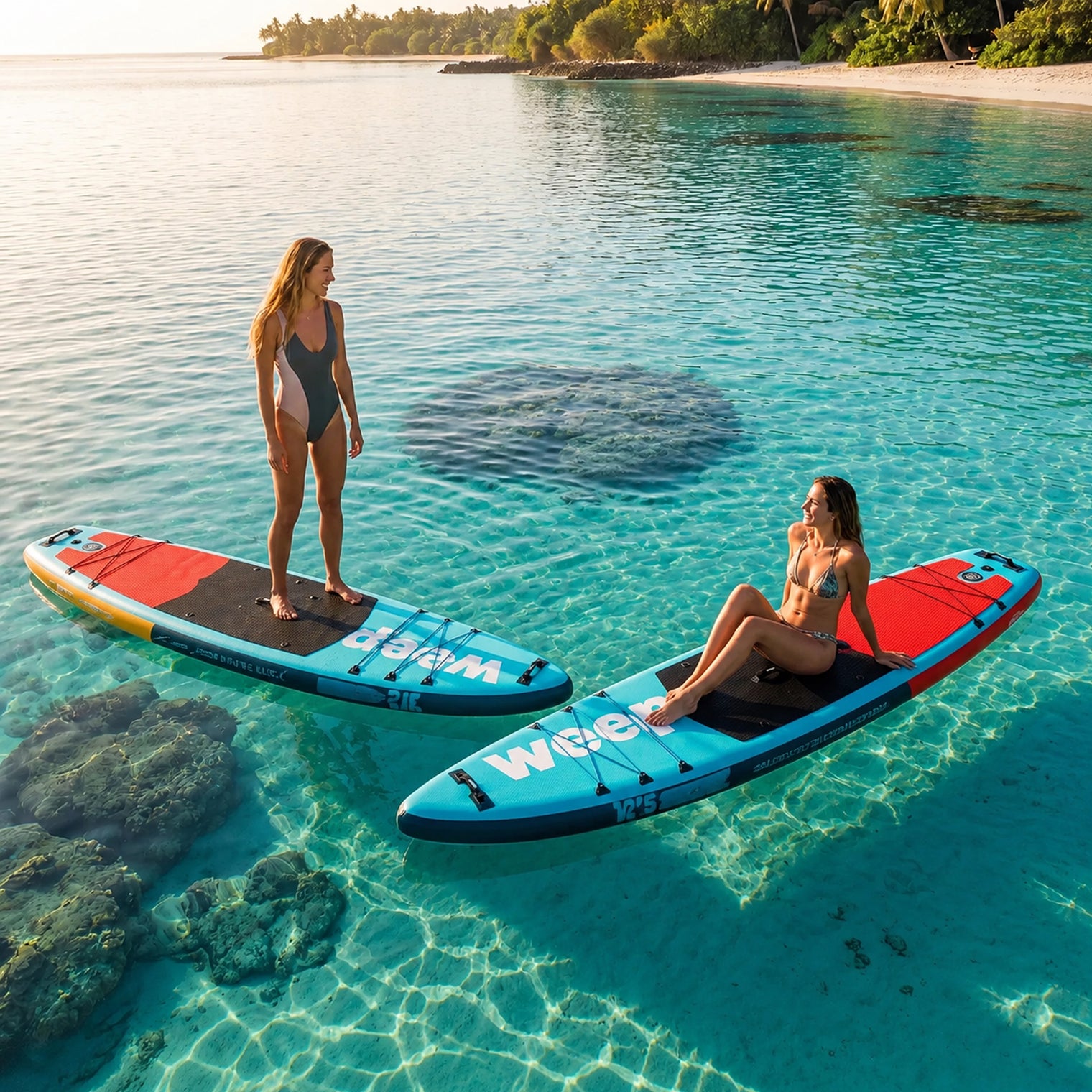 Deska Sup Do Pływania Weep Azure2 Dmuchana Pompowana Akcesoria 365cm 12"