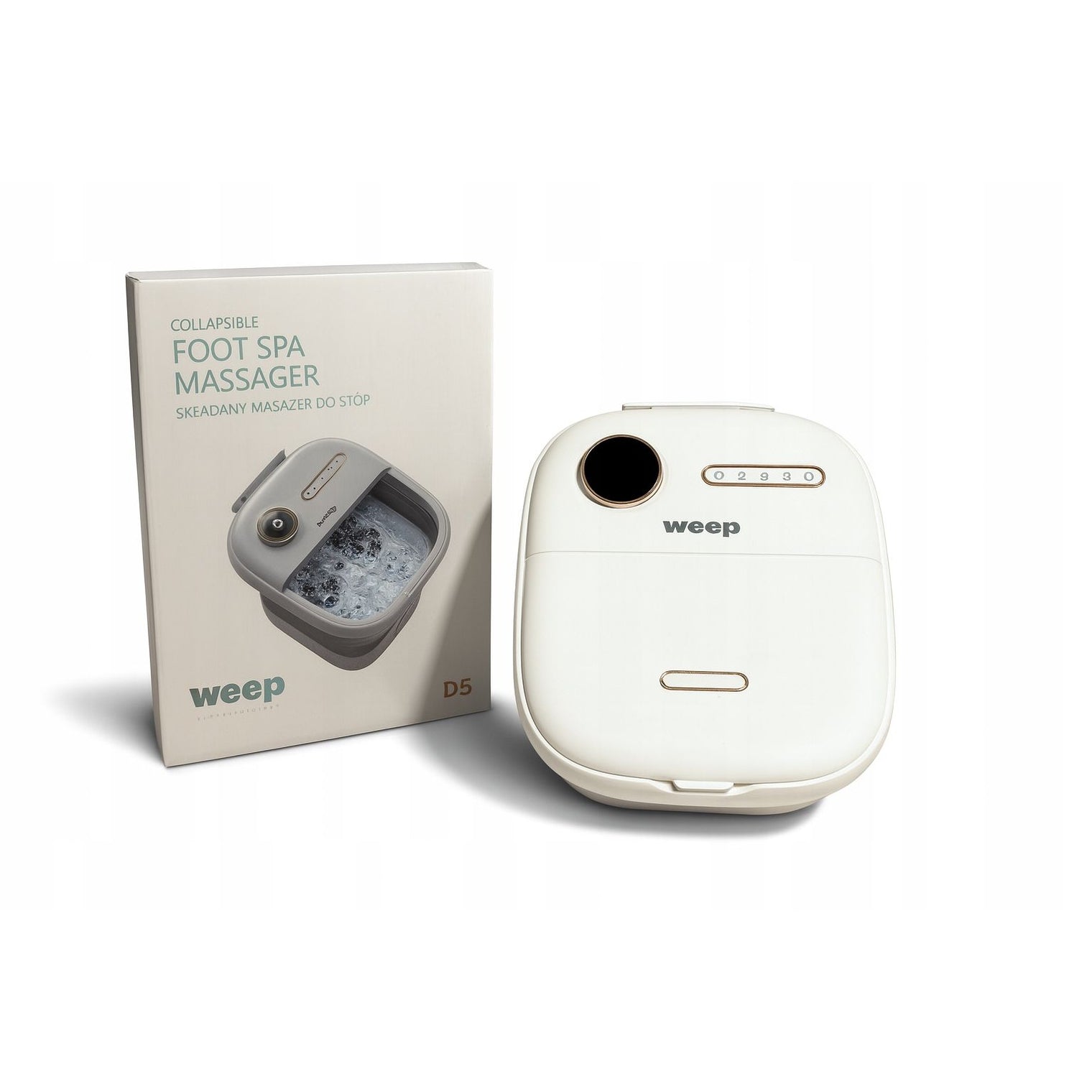 MASAŻER DO STÓP WODNY WEEP D5 SKŁADANY HYDROMASAŻER GRZANIE ROLKI SHIATSU