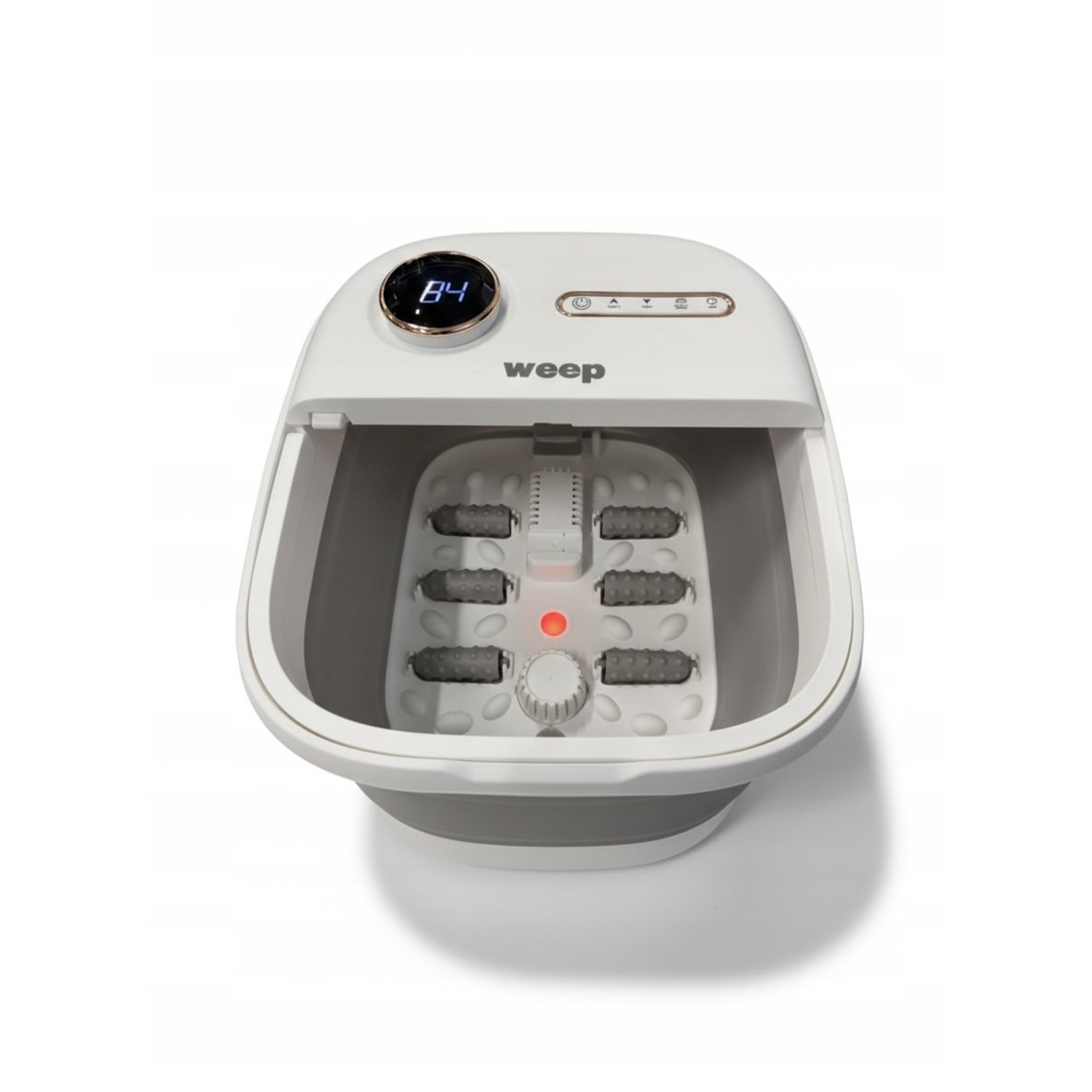 Masażer Do Stóp Wodny Weep T5 Pro Składany Hydromasażer Grzanie Rolki 500W