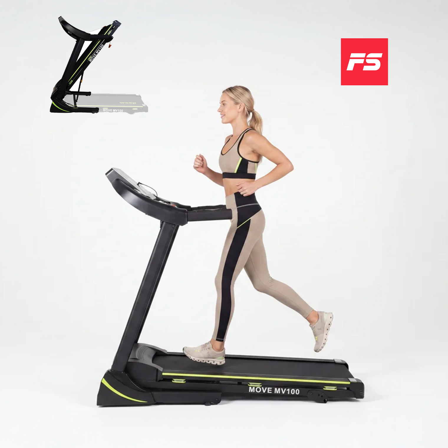 Weep Move Bieżnia Elektryczna Składana Mocna 3 Stopnie Nachylenia 16km/h 120kg