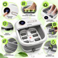 Weep T5 Pro Foldable Water Foot Massager Hydromassager Heating Rollers 500W