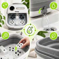 Weep D5 Foldable Hydro-Massage Foot Massager with Heating and Shiatsu Rollers