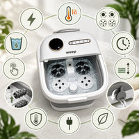 Weep D5 Foldable Hydro-Massage Foot Massager with Heating and Shiatsu Rollers