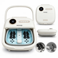 Weep D5 Foldable Hydro-Massage Foot Massager with Heating and Shiatsu Rollers