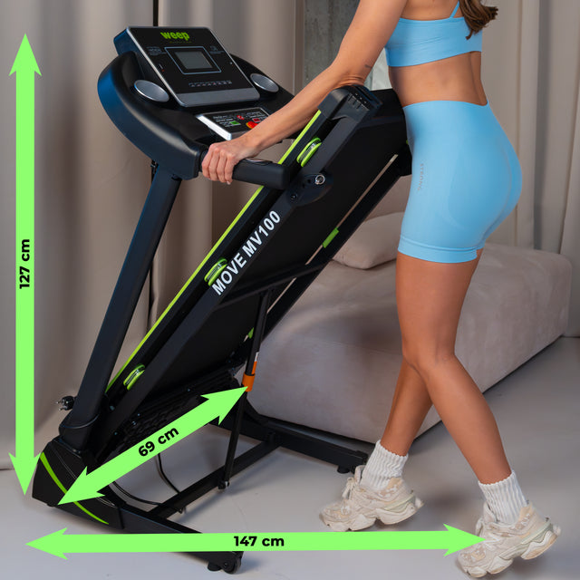 Weep Move Bieżnia Elektryczna Składana Mocna 3 Stopnie Nachylenia 16km/h 120kg