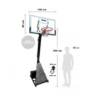 Zestaw do koszykówki Kosz WEEP M028 szkło hartowane pełnowymiarowy do 305cm