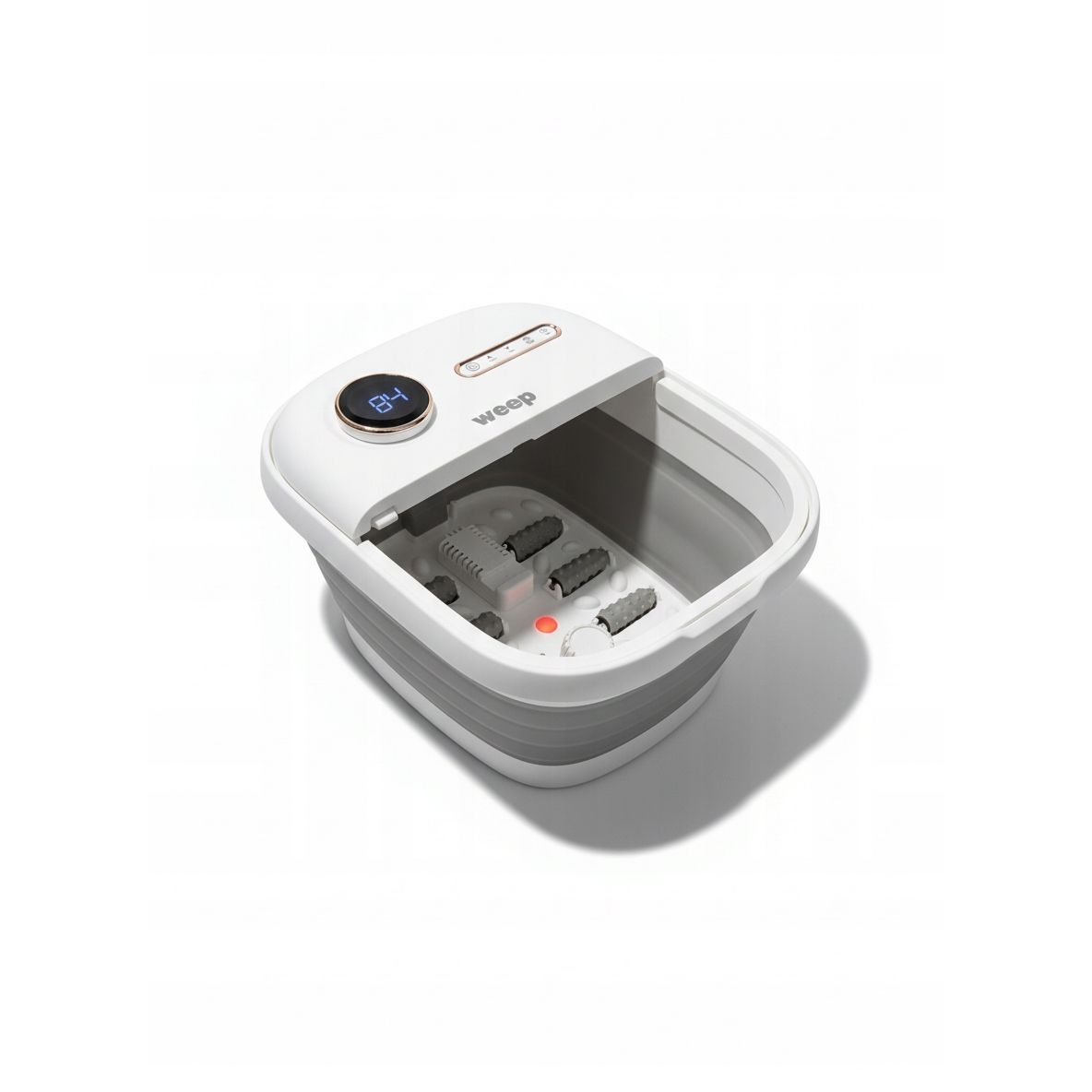Masażer Do Stóp Wodny Weep T5 Pro Składany Hydromasażer Grzanie Rolki 500W