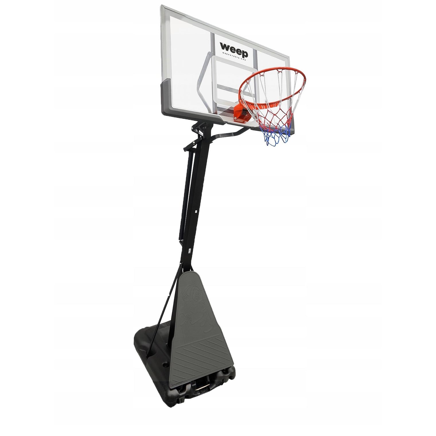 Zestaw do koszykówki Kosz WEEP M027 pełnowymiarowy do 305cm z korbą 80x136